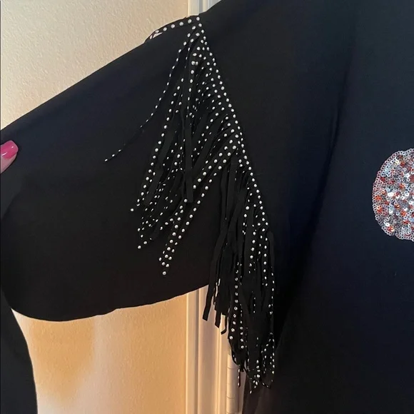 Fantastic Fawn Sequin Fringe Sweatshirt - Picture 3 of 6